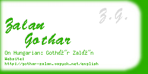 zalan gothar business card